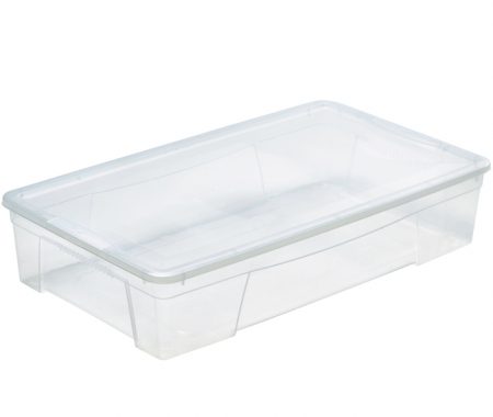 scatola bassa e ampia in plastica trasparente mazzei home