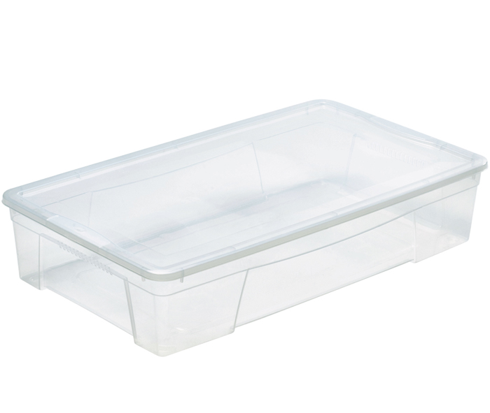 scatola bassa e ampia in plastica trasparente mazzei home