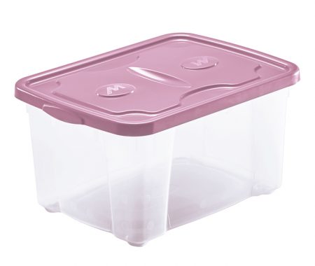 scatola in plastica con coperchio rosa di produzione mazzei home