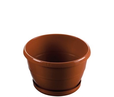 vaso con sottovaso per piante