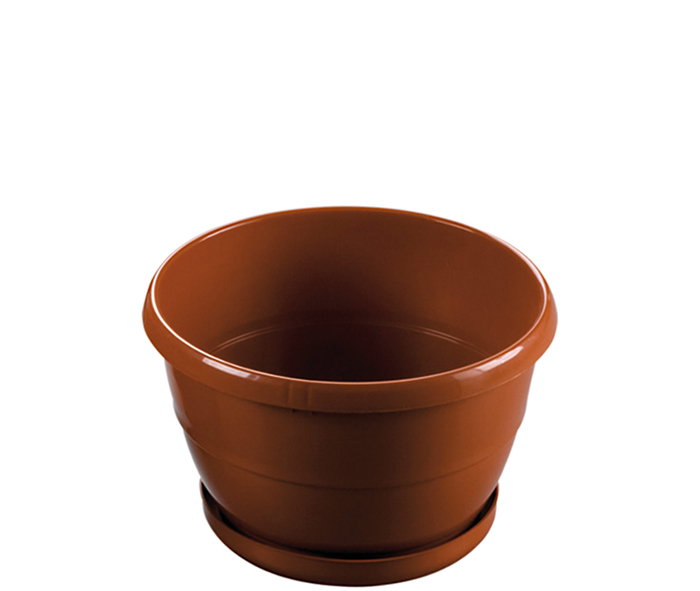 vaso con sottovaso per piante