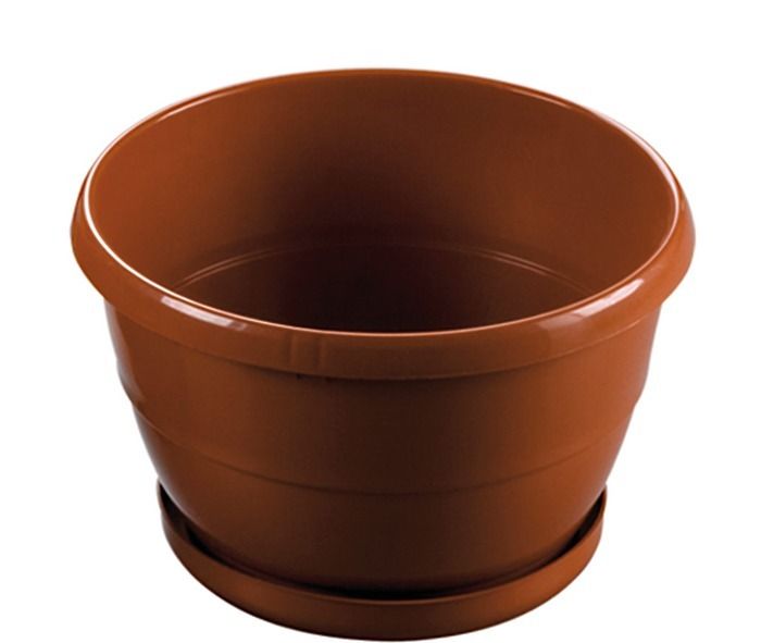 vaso con sottovaso per piante