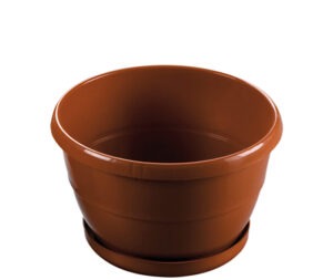 vaso con sottovaso per piante